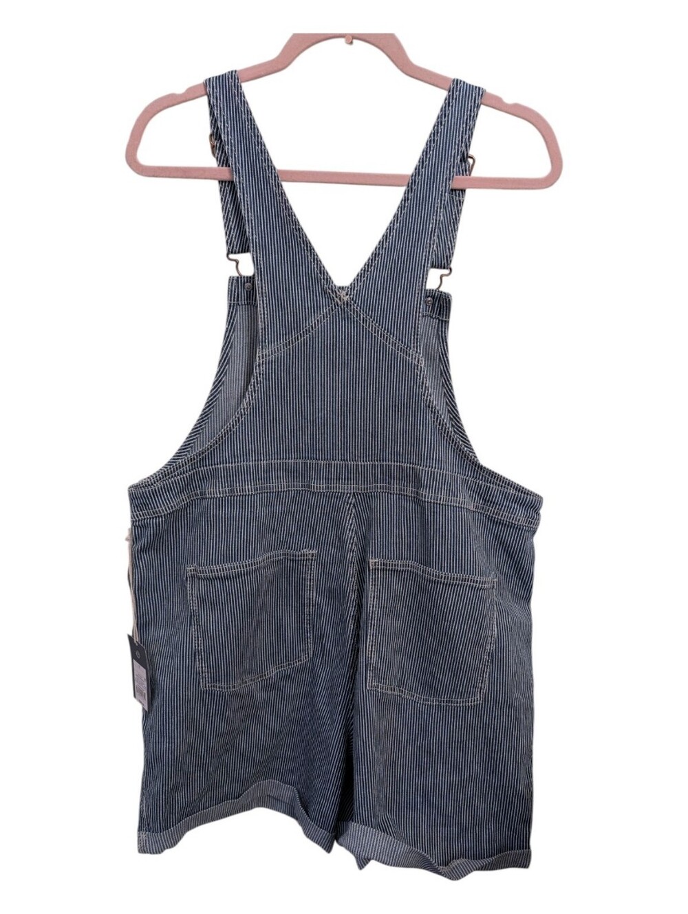 Universal Thread Railroad Stripe Denim Overalls Size 12 New - Picture 3 of 8